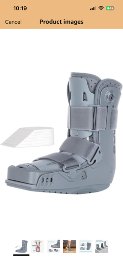 Walking Boot: Short Air Walker Boot for Foot and Ankle Fracture Recovery - Protective Support for Broken Foot, Sprains, and Injuries (Large)