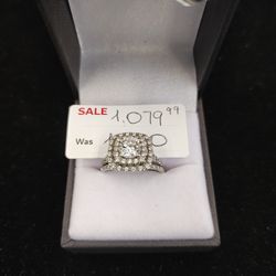 10k Bridal Set Size7 Lab Diamond 