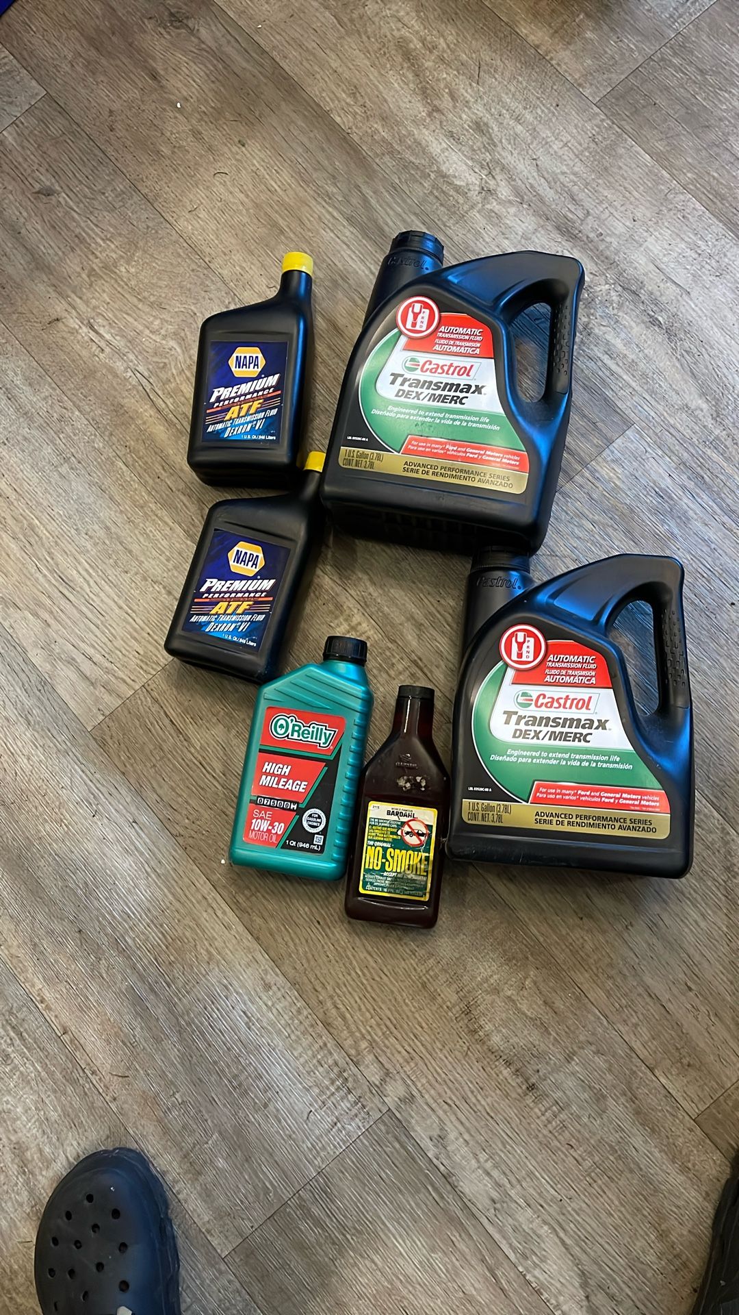 Automatic Transmission Fluid, Motor Oil, And Stop Leak