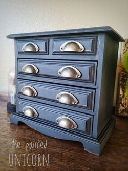 Apothecary Dark Academia Refinished Jewelry Box