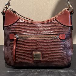 Dooney & Bourke Lizard Embossed Hobo Shoulder Bag
