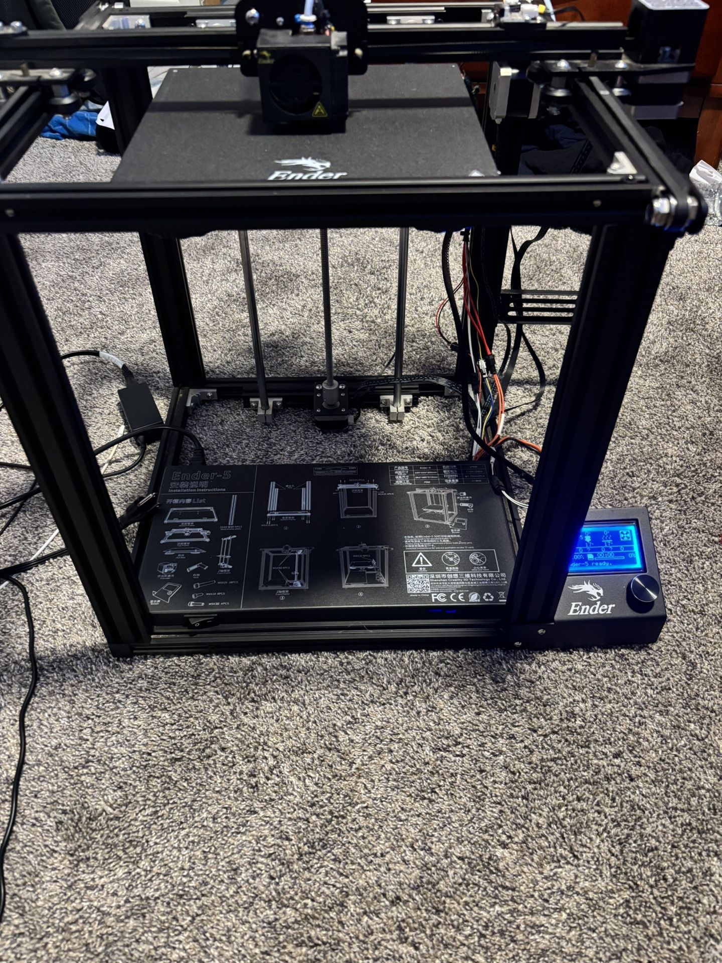 Used Creality Ender 5 Pro 3D Printer Modular Design DIY Printing 220*220*300mm