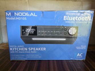 MONODEAL MD105 under-cabinet kitchen speaker with Bluetooth, CD, AM/FM