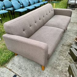 Nice Bronze Tweed Mcm Style 7’ Sofa