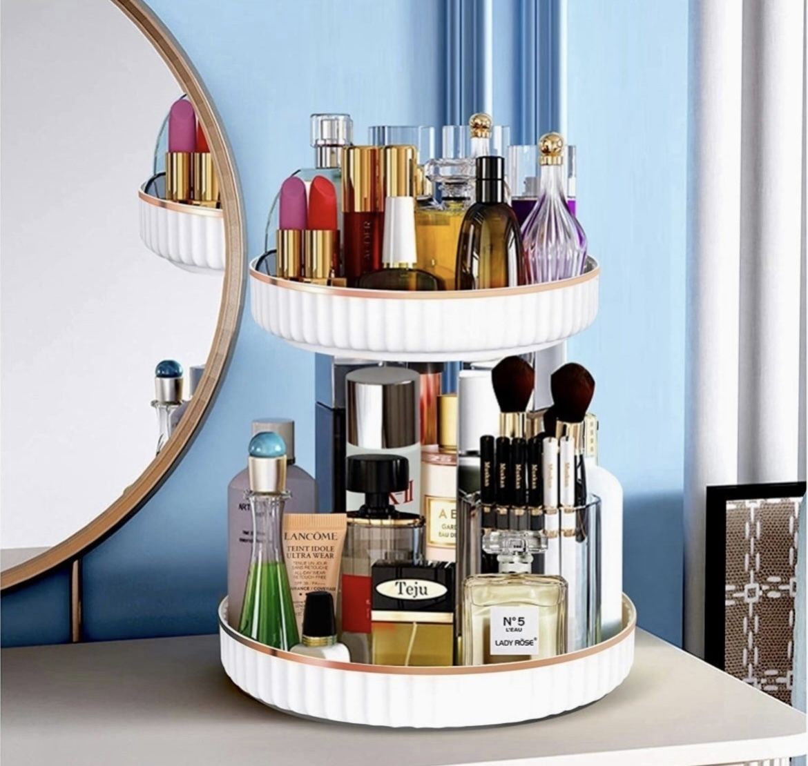 Two Tier Rotating Make Up Organizer