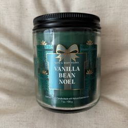 Bath & Body Works Single Wick Candle ~ Vanilla Bean Noel