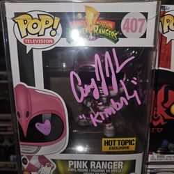 Funko Power Rangers: Pink Ranger #407 Autographed by Amy Jo Johnson