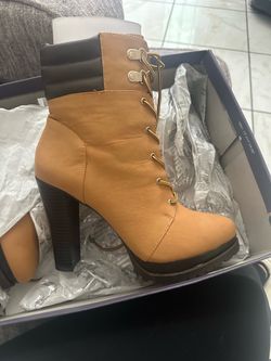 JLO Heel combat boots 8.5
