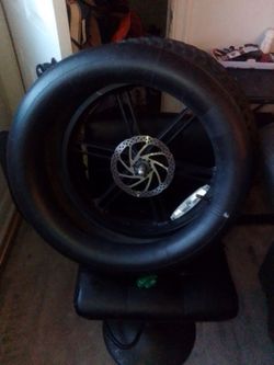 Ebike front rim and inner tub 20×4.0