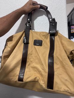 Tumi Canvas and Leather Tote Bag