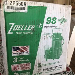 Zoeller Sump Pump 98-0077 Hp 1/2 Vertical Float