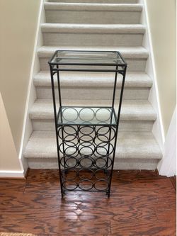 Vintage Pottery Barn wine storage table