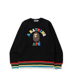 A Bathing Ape Bape College ABC Crewneck Size L