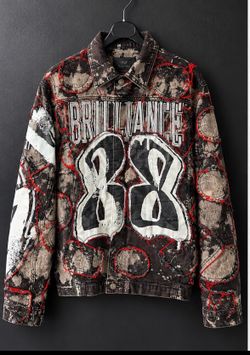 Black & Red “Brilliant 88” Denim Jacket