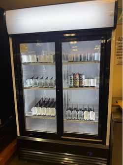 Commercial 2-Door Glass Display Refrigerator Cooler