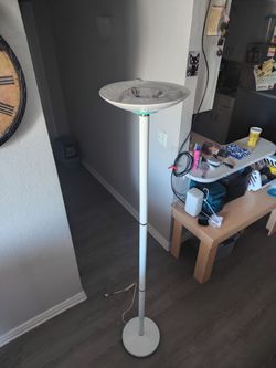 White Torchiere Floor Lamp