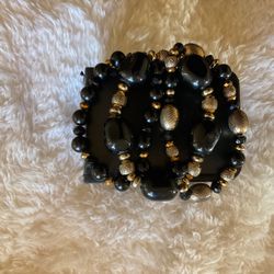 Gold And Black Beaded Bracelets(set)…Macy’s