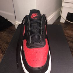 Men’s 11 - Nike Court Vision Low BRed w/ Custom Lace Design