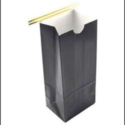 Brandnew  1/2 LB Festive Tin Tie Bags Size - 3 3/8 x 2 1/2 x 7 3/4″ (Black)-250pcs