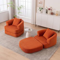 Folding Sofa Bed, Convertible Sleeper Chair, 2-in-1 Reading Chair Sleeper Chaise, Boneless Couch Sofa Bed, Foldable Chaise Lounge for Living Room, Bed