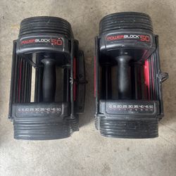 Power Block adjustable dumbbells