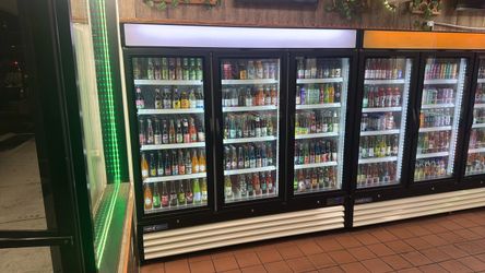 Commercial 3-Door Glass Display Refrigerator – Works Great