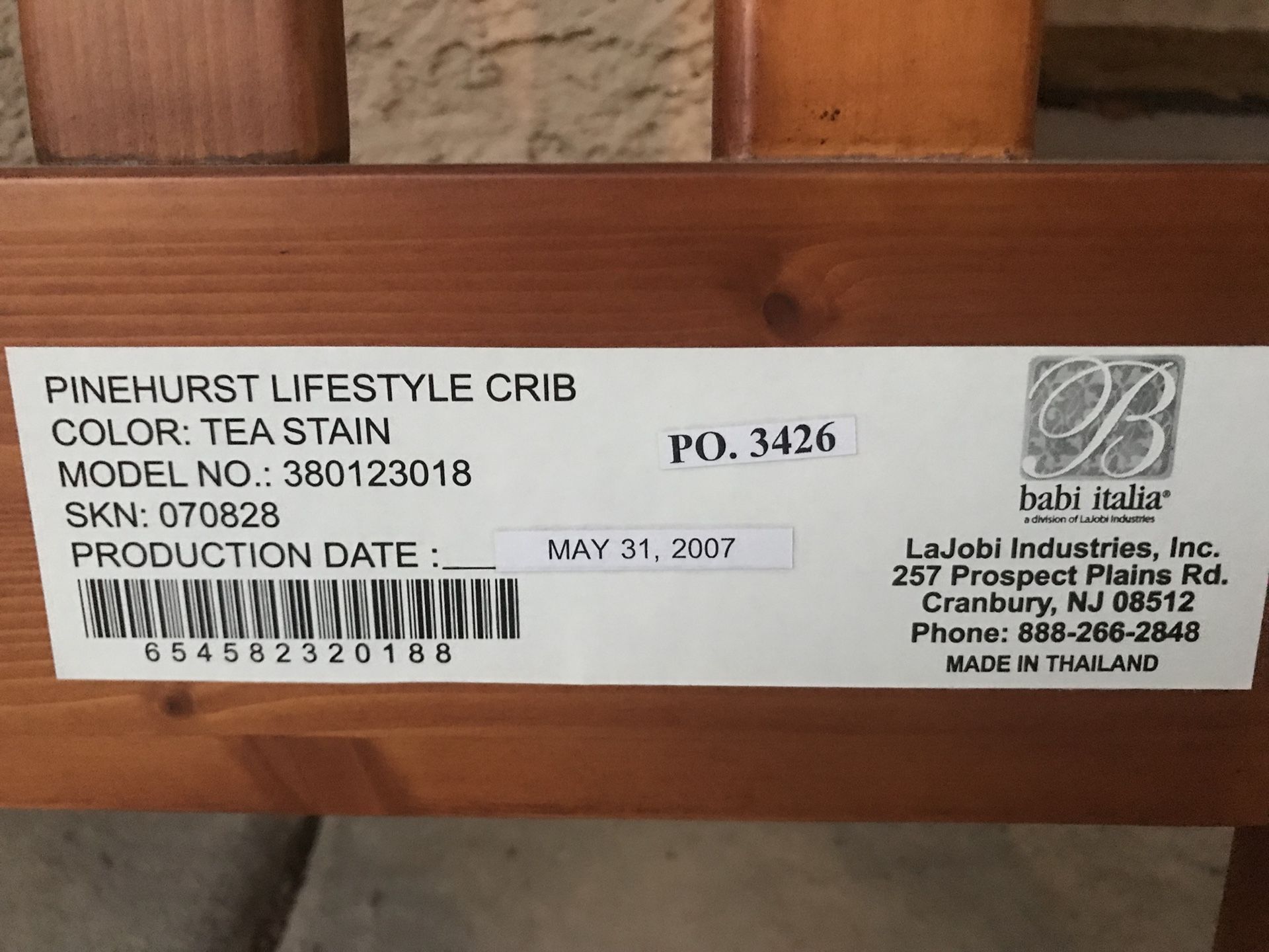 Children’s bedroom set Babi Italia Pinehurst Tea Stain for Sale in