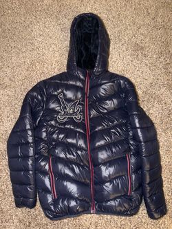 SDL Navy Blue Puffer Jacket with Hood