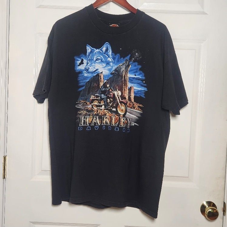 Vintage Harley Davidson Wolf Tshirt