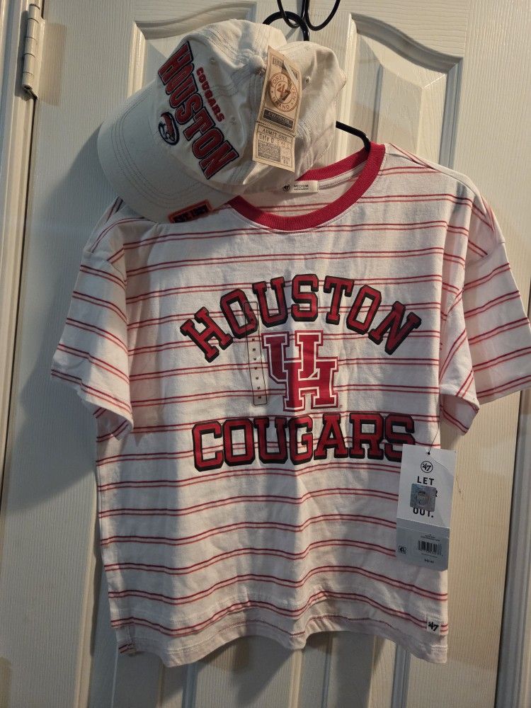 Houston Cougars bundle medium top and hat $60 retail 
