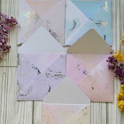 Foil Pastel Envelopes With Inserted 