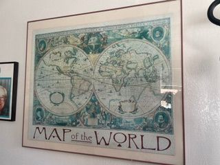 Framed old world puzzle
