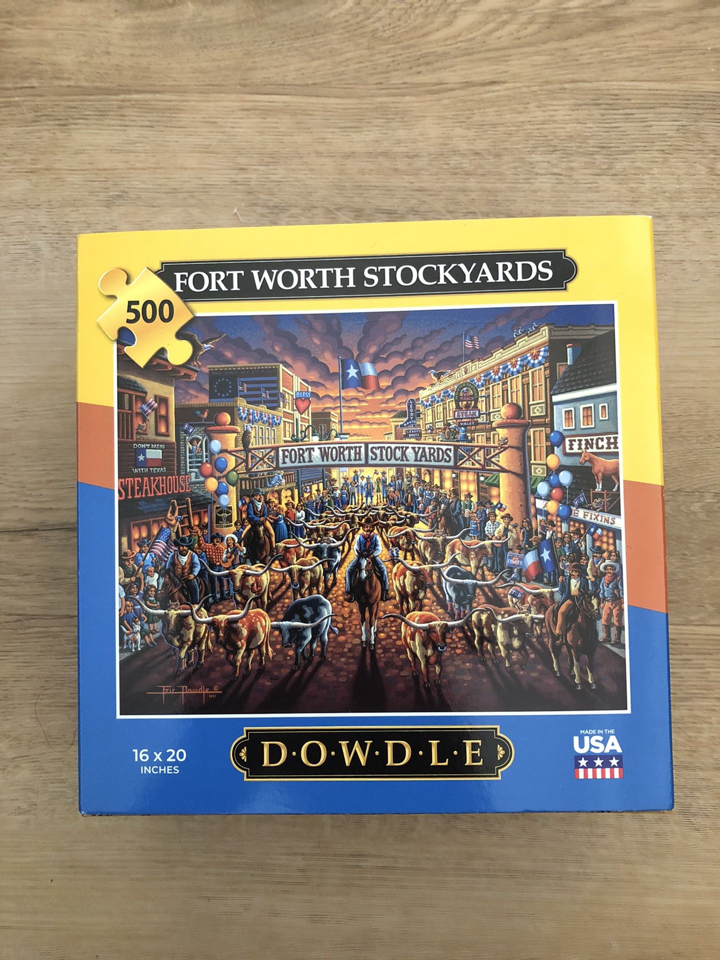 Dowdle Jigsaw Puzzles 500 Pieces Fort Worth Stockyards New Sealed Box