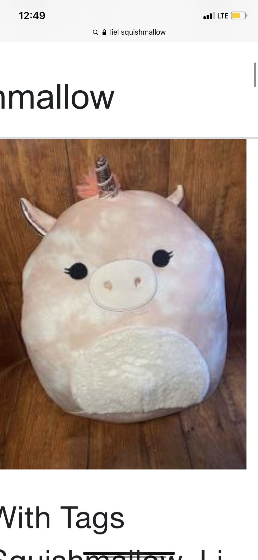 Liel Squishmallow With Tag 