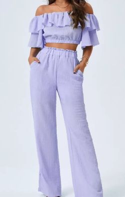2 Piece Crop Top With Pants 
