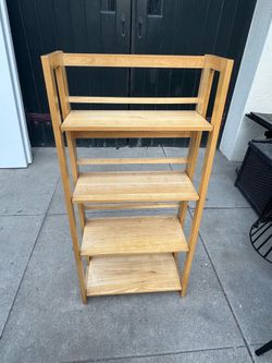 Bookcase Bookshelf with Four Shelf Open Display - 23x9 ½x48”