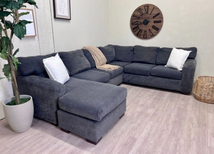 Dark Gray Sectional Couch Free Delivery