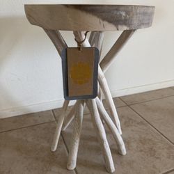 Stool From Indonesia - Whitewash 