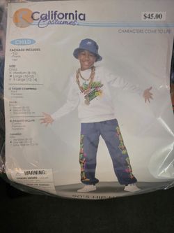 Party City Childs 90's HIP HOP Costume