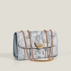 Original design light luxury snowflake versatile crescent chain fashion one-shoulder diagonal bag women‘s bag high-quality