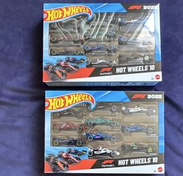 2x Hot Wheels F1 2025 Formula 1 1:64 Diecast 10-Pack