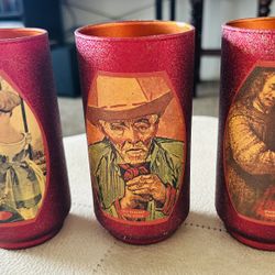 Libbey Glasses Red Barware Artist Rembrandt Van Gogh Monet