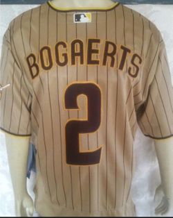 New  San Diego Padres Xander Bogaerts pinstripe Road Jersey Men 44/L