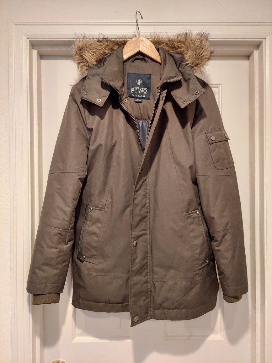Men's Buffalo Olive Parka Jacket S