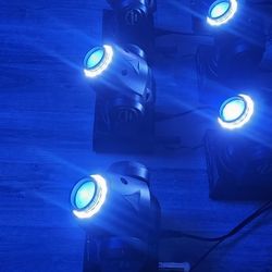 🎆 8 Mini LED Spot Moving Heads + Wireless DMX Adapter