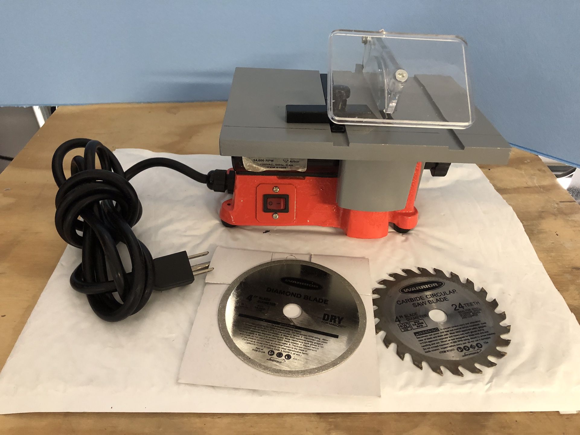 Chicago electric 4 inch table saw discount