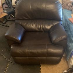 Black Leather Recliner Chair
