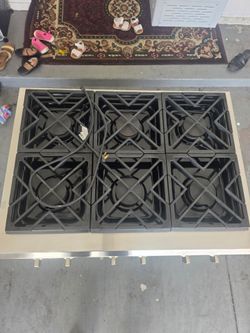 6-Burner Gas Cooktop Stainless Steel