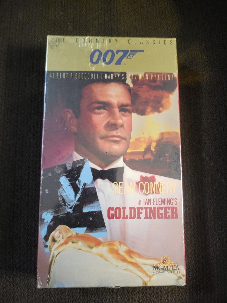 New In Package Vintage James Bond Goldfinger VHS Cassette Tape!