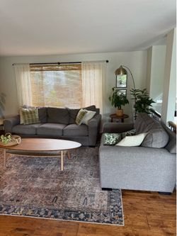 Couch and chair and a half set